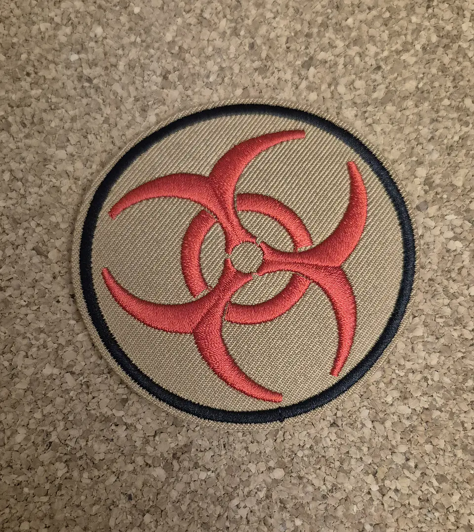 Biohazard Patch – Embroidered (Iron-on) 4 Modelos  3