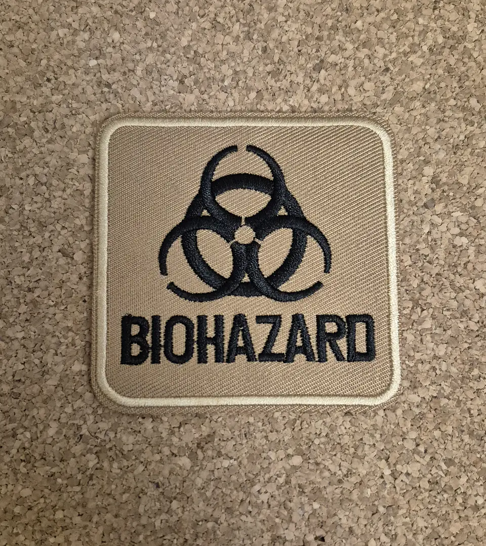Biohazard Patch – Embroidered (Iron-on) 4 Modelos  1