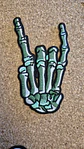 Skeleton Hand Metal Sign Patch (Iron-On) 3 modelos - Thumbnail 2