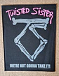 Twisted Sister Backpatch – We're Not Gonna Take It  - Thumbnail 1