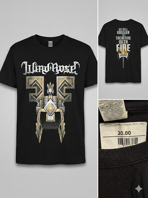​T-Shirt Wind Rose – Gates of Ekrund (Tamanho XXL)