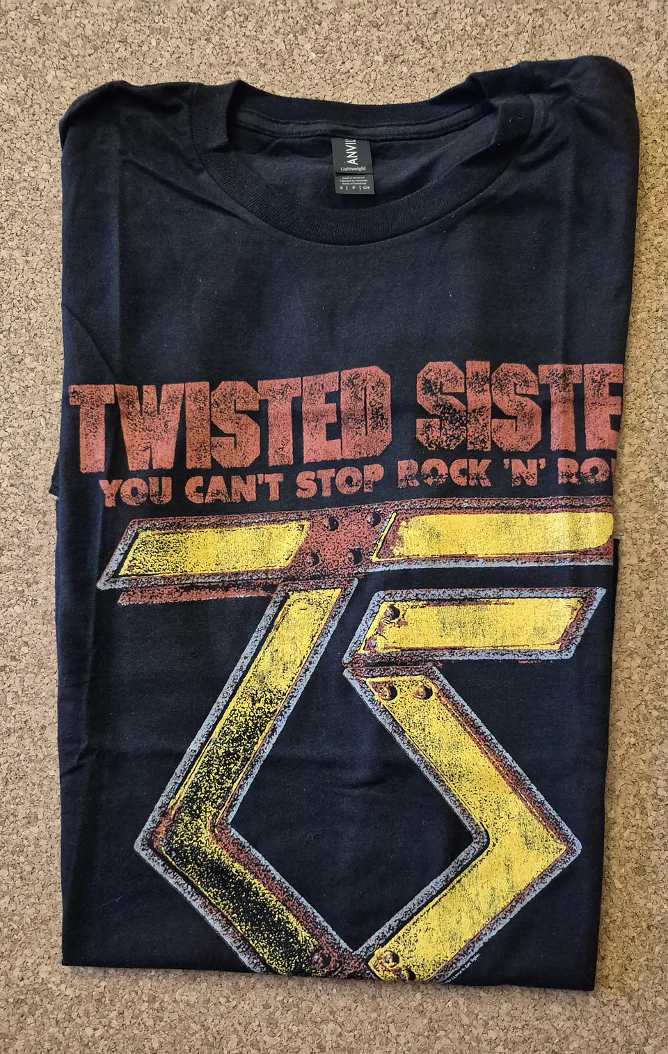 T-Shirt Twisted Sister – You Can't Stop Rock 'n' Roll Design (Tamanho S) 2