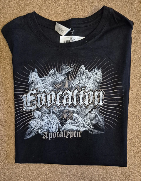 T-Shirt Evocation – Apocalyptic Graphic Design Ladies Cut (Tamanho S, M e L)