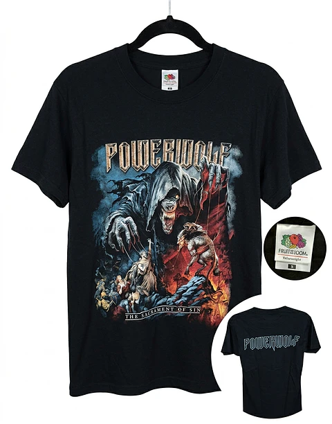 T-Shirt Powerwolf – The Sacrament of Sin Design (Tamanho S)