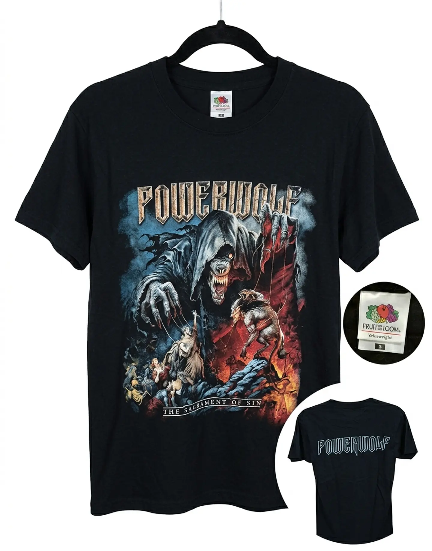 T-Shirt Powerwolf – The Sacrament of Sin Design (Tamanho S) 1
