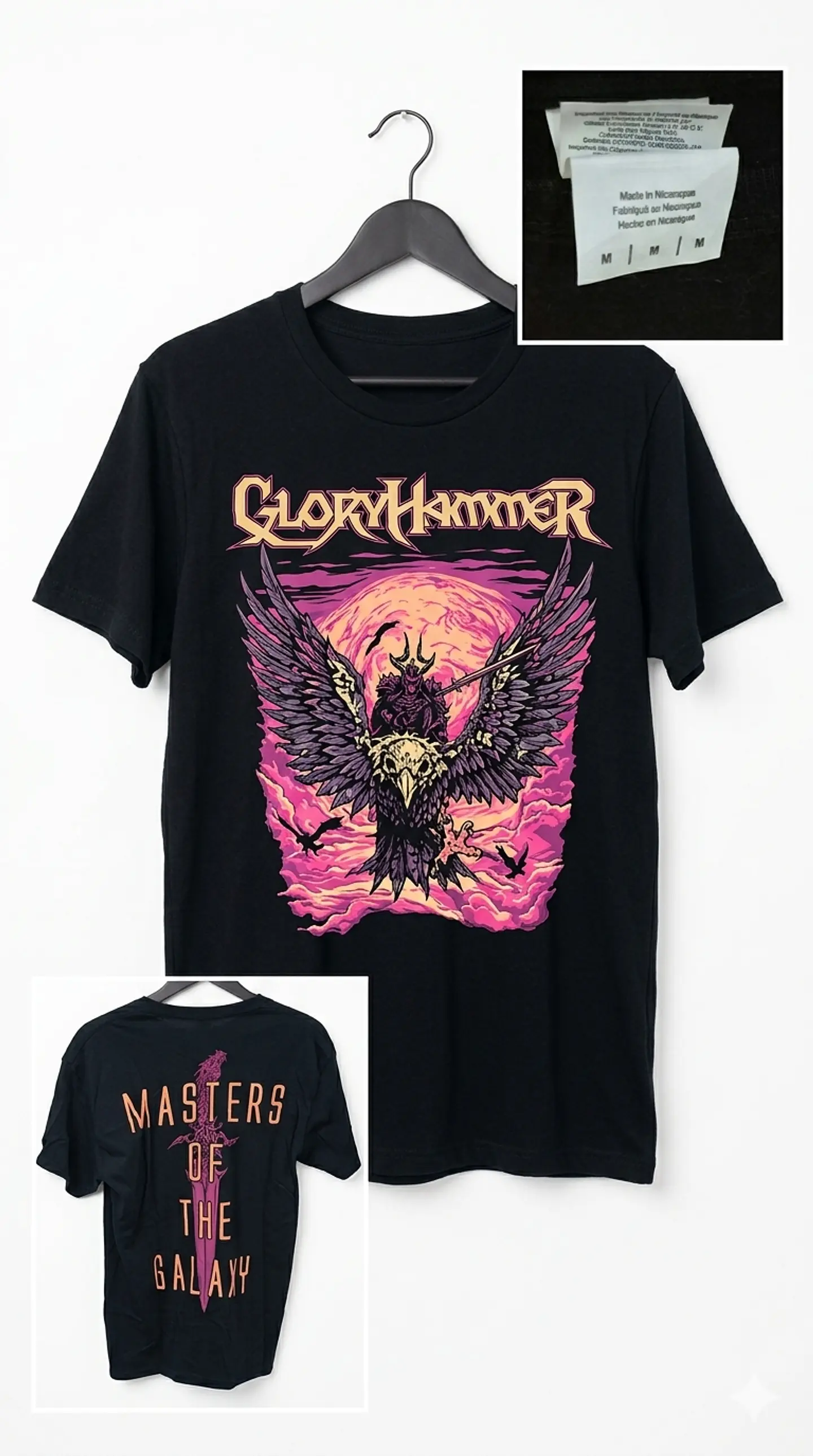 T-Shirt Gloryhammer – Masters of the Galaxy Design (Tamanho M) 1