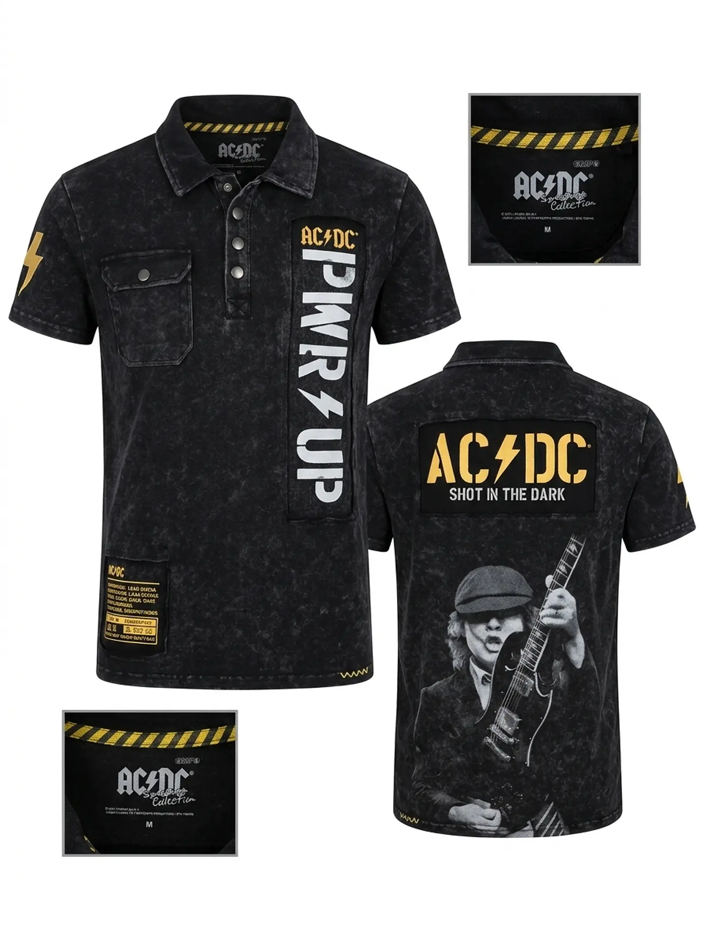 ​Polo AC/DC – Shot in the Dark Graphic Design (Tamanho M) 1