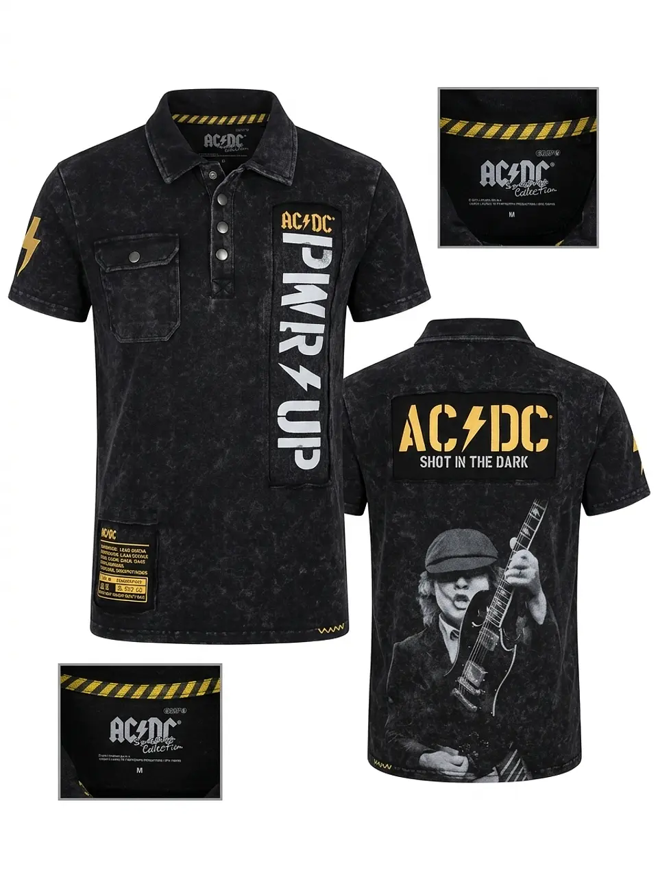 ​Polo AC/DC – Shot in the Dark Graphic Design (Tamanho M) 1