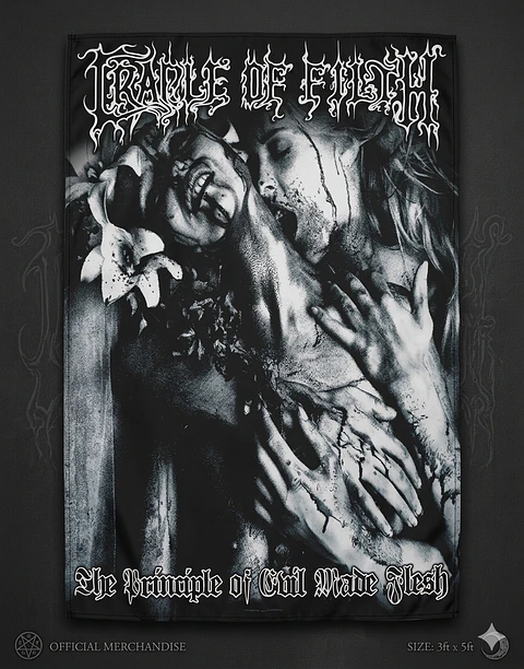 Bandeira Cradle of Filth – The Principle of Evil Made Flesh Album Design Flag (65x105cm)