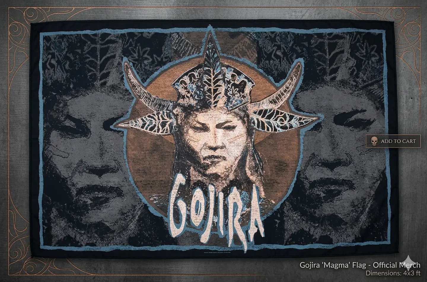 Bandeira Gojira – Fortitude Album Design Flag (65x105cm) 1