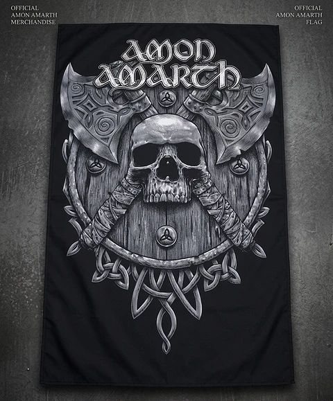 Bandeira Amon Amarth – Skulls & Axes Graphic Design Flag (65x105cm)