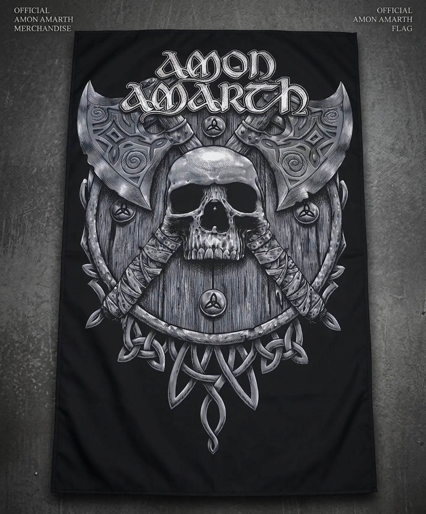 Bandeira Amon Amarth – Skulls & Axes Graphic Design Flag (65x105cm) 1