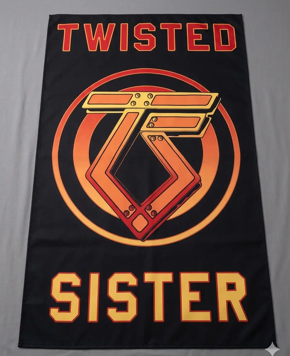 Bandeira Twisted Sister – TS Logo Design Flag (65x105cm) 1