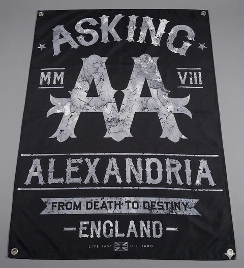 Bandeira Asking Alexandria – From Death to Destiny Album (70x100) c/ Ilhós