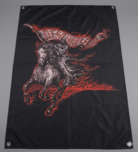 Bandeira Deströyer 666 – Wildfire Album Design (70x100cm) c/ Ilhós
