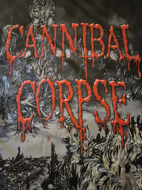 Bandeira Cannibal Corpse – Skeletal Domain Design (70x100cm) c/ Ilhós