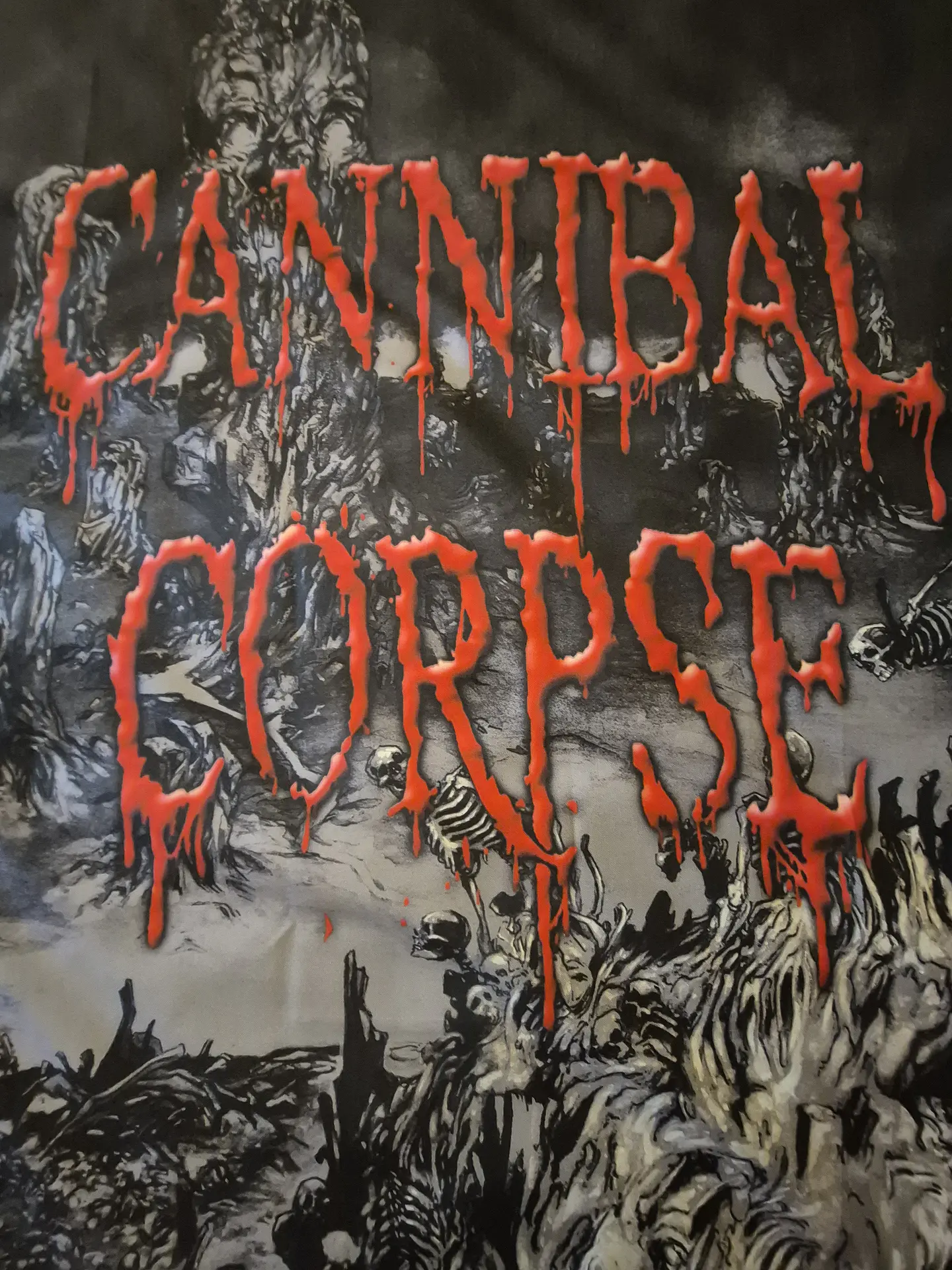 Bandeira Cannibal Corpse – Skeletal Domain Design (70x100cm) c/ Ilhós 2
