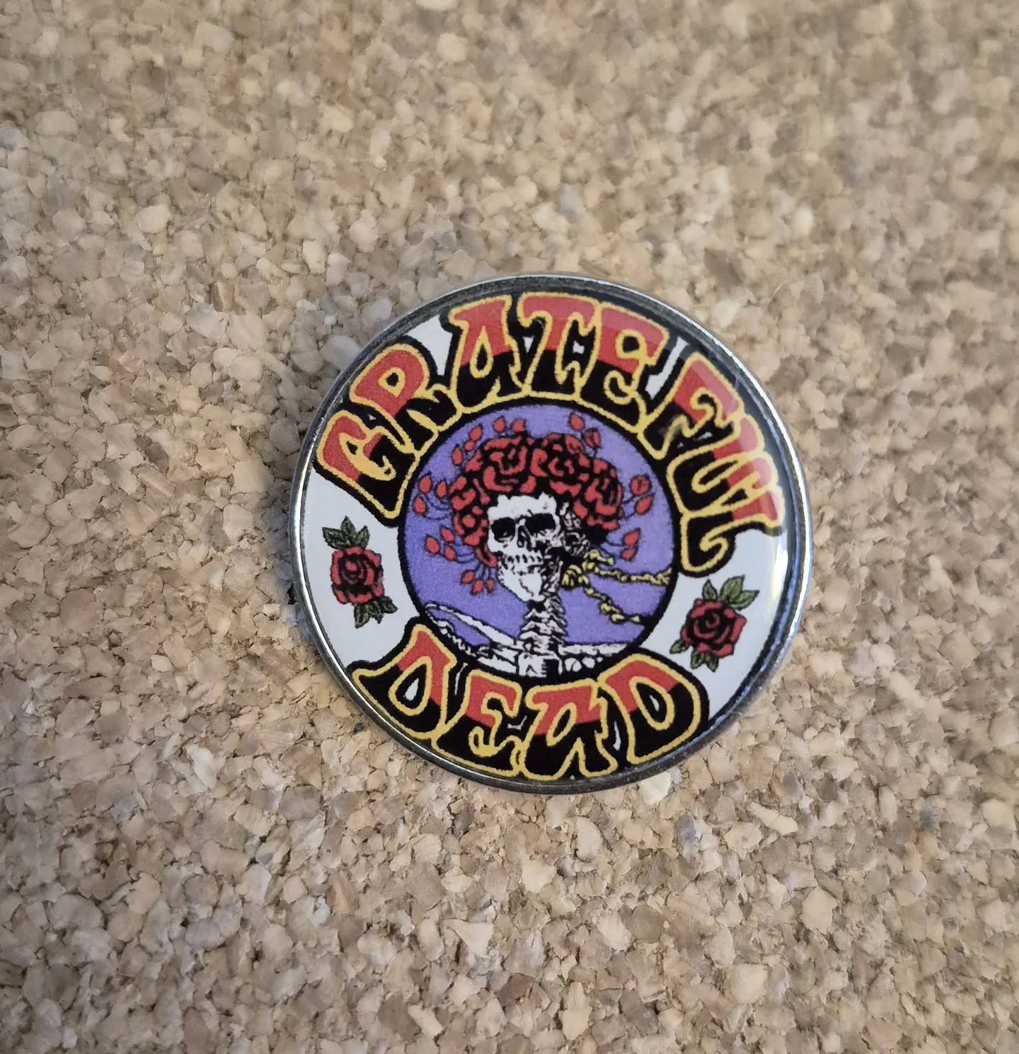 Pin Grateful Dead - Bertha Skull & Roses (Single Clutch) 1