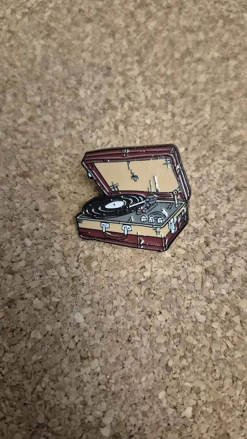 Pin ​Coleção: Estilo Vintage & DJ (Gira-discos) - 2 Modelos (Single/Double Clutch)