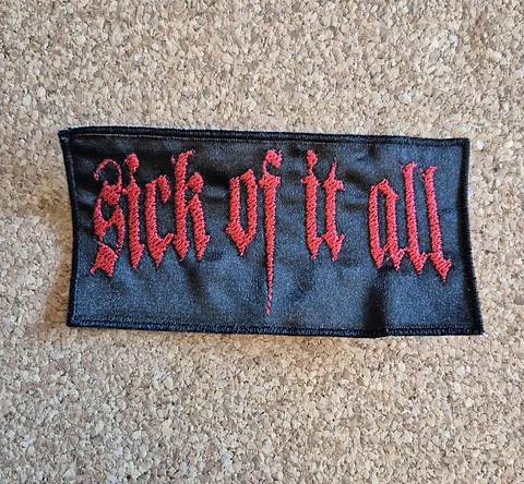 Sick of it All Patch - Embroidered (Sew-on)