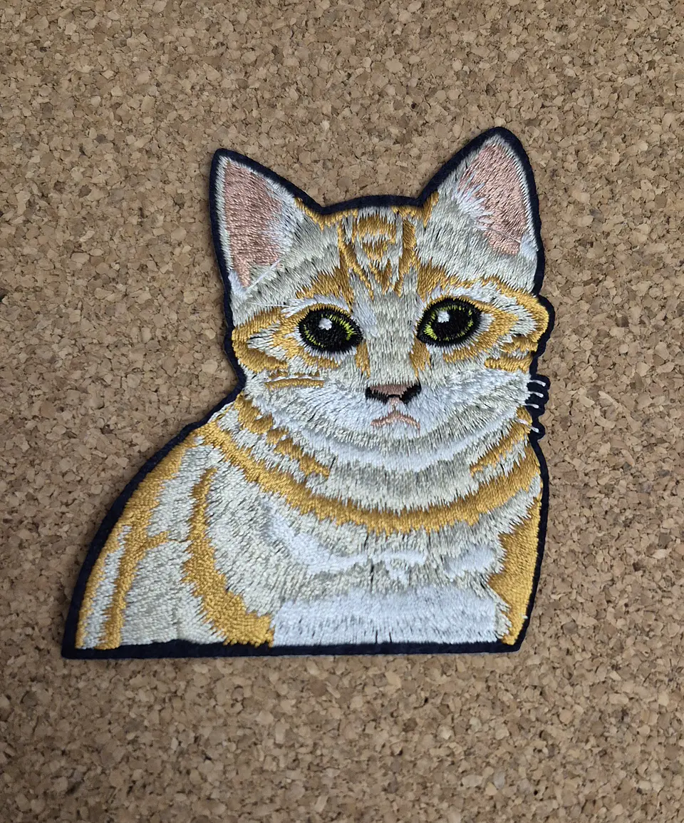 Gato Laranja Patch - Embroidered (Iron-on) 1