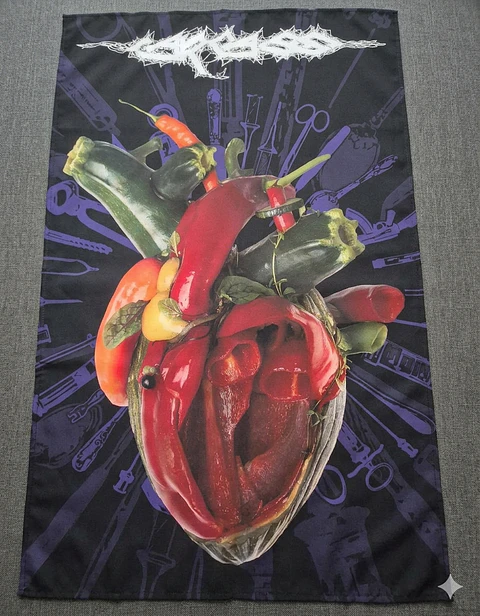 Bandeira Carcass – Coração Vegetal Design Flag (65x105cm)