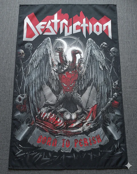 Bandeira Destruction Born to Perish Design Flag (65x105cm)