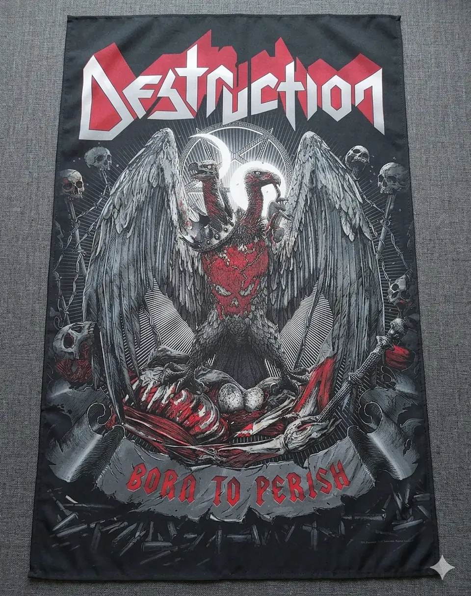 Bandeira Destruction Born to Perish Design Flag (65x105cm) 1