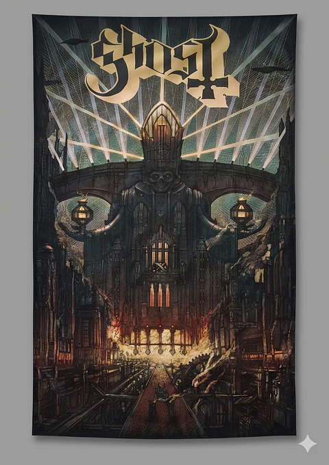Bandeira Ghost – Meliora Album Design Flag (65x105cm)
