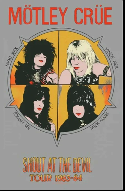 Bandeira Mötley Crüe – Shout at the Devil Tour 1983-84 Design Flag (65x105cm)