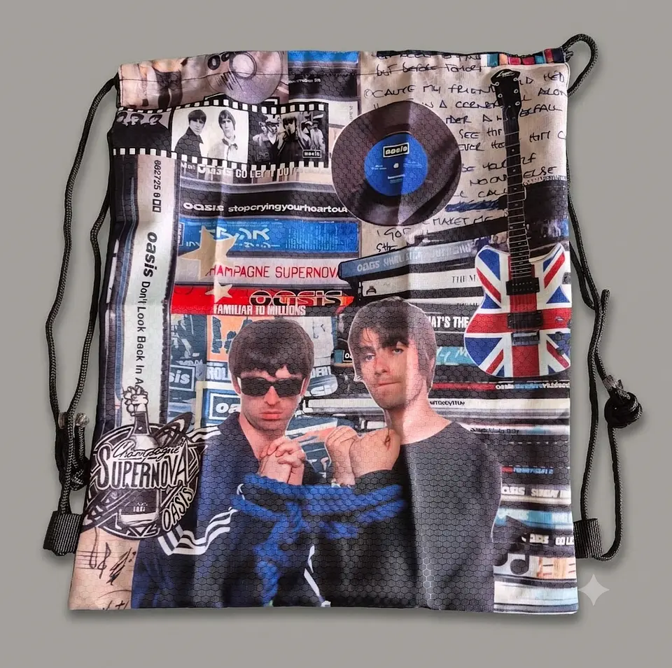Oasis - Union Jack Guitar - Drawsting Bag 1