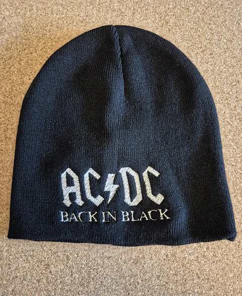 Gorro Ac/dc - Embroidered Back in Black 