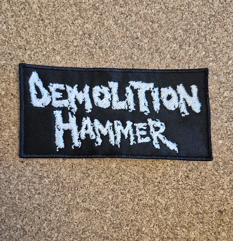 Demolition Hammer Patch Black and White - Embroidered (Sew-on)