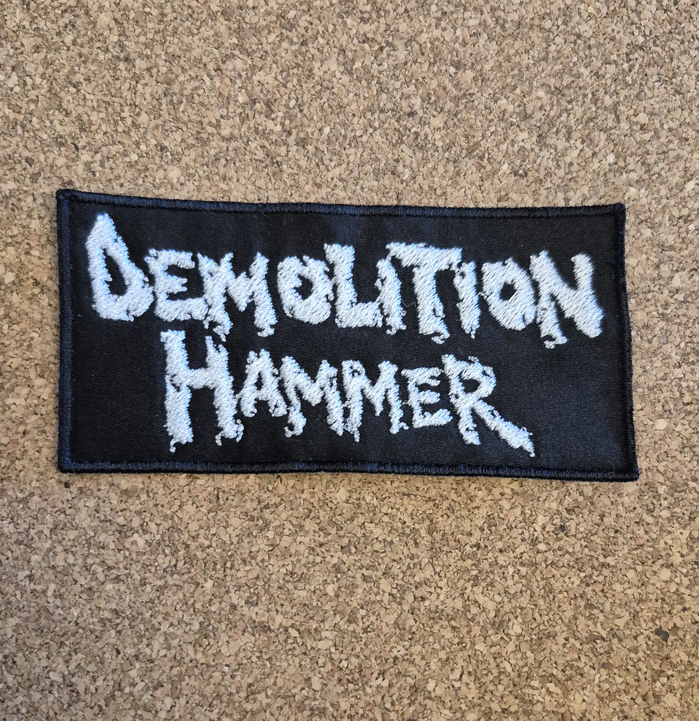 Demolition Hammer Patch Black and White - Embroidered (Sew-on) 1