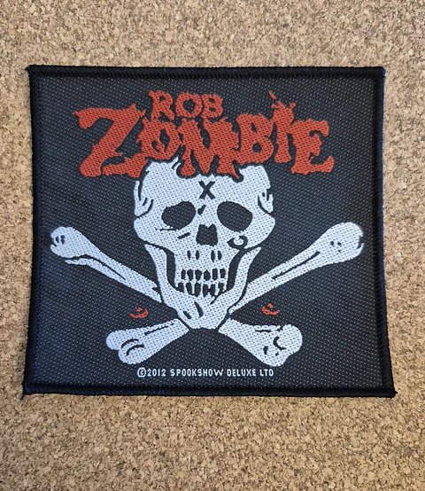 Rob Zombie Skull & Crossbones Patch - Woven (Sew-on)