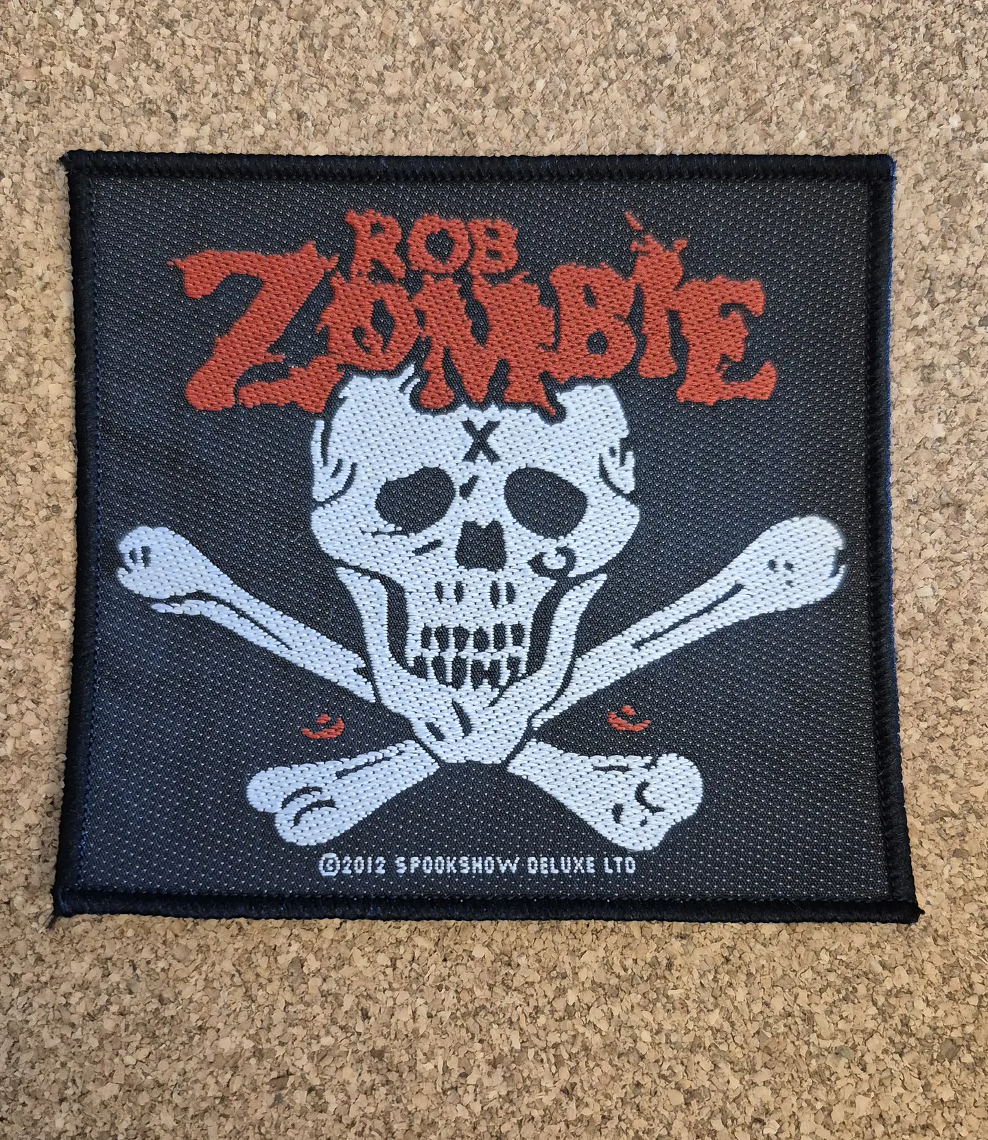 Rob Zombie Skull & Crossbones Patch - Woven (Sew-on) 1