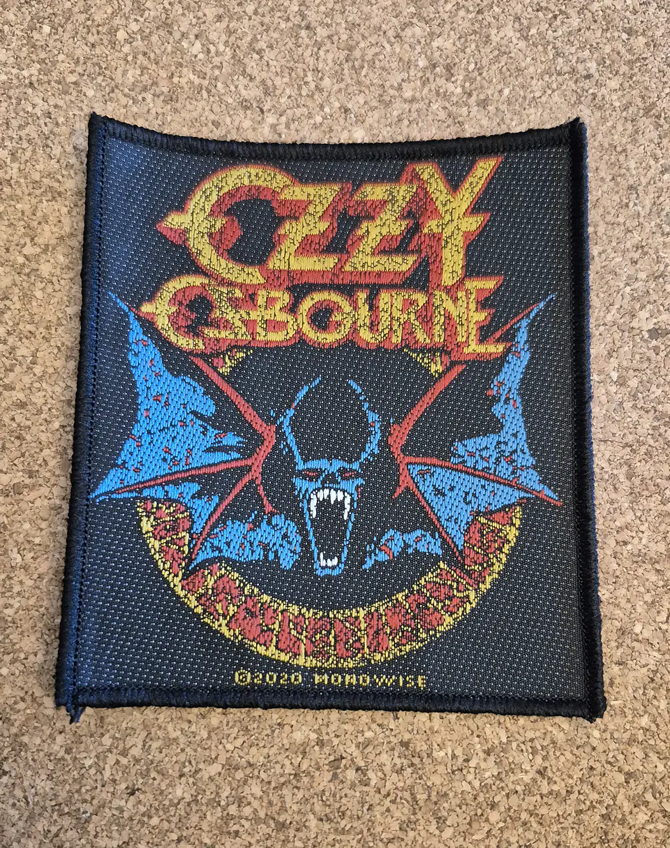 Ozzy Osbourne Bat & Logo Patch - Woven (Sew-on) 1