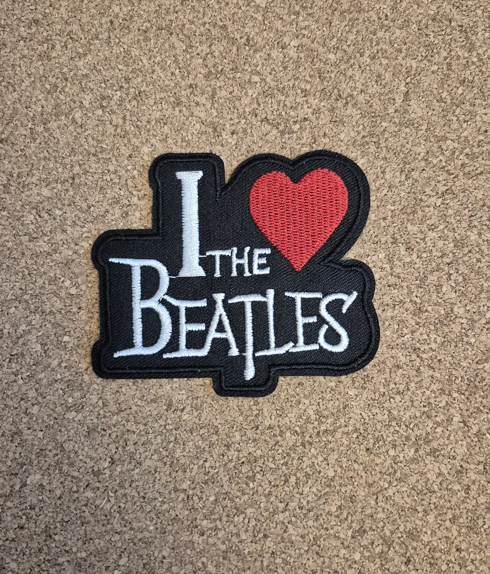 I Love The Beatles Patch - Embroidered (Iron-on) 1