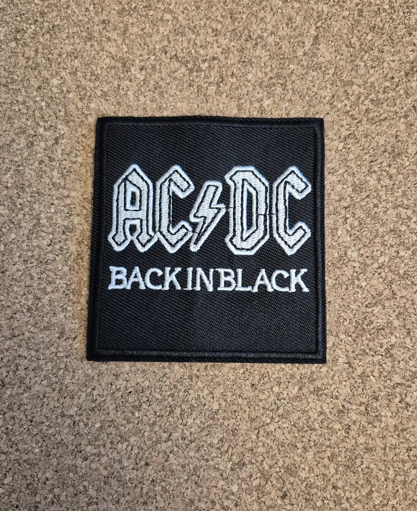 Ac/dc Back In Black Patch - Embroidered (Iron-on) 1