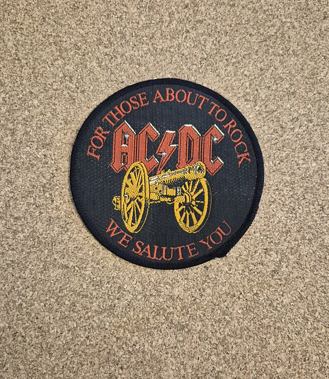 AC/DC For Those About To Rock Circle Woven Patch