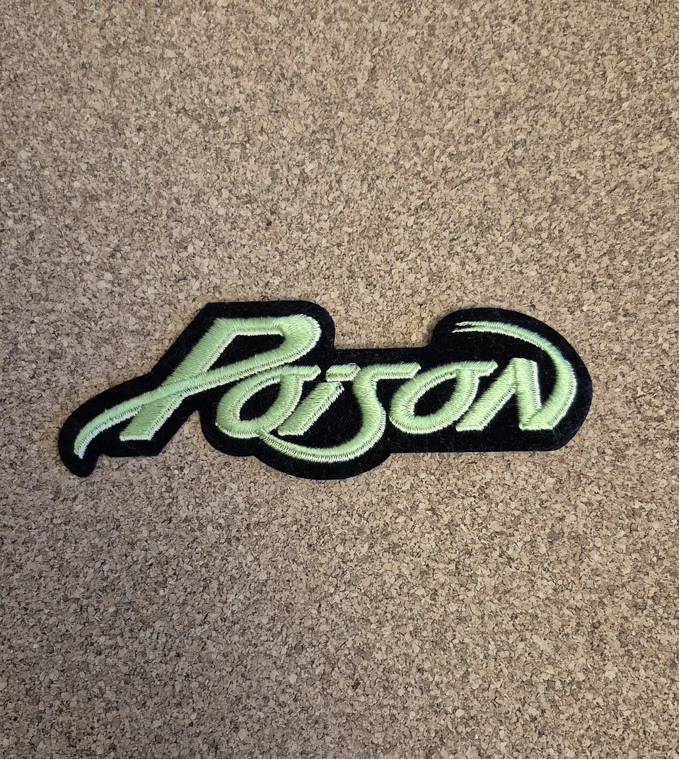 Poison Band Logo Iron-On Embroidered Patch (80s Glam Metal) 1