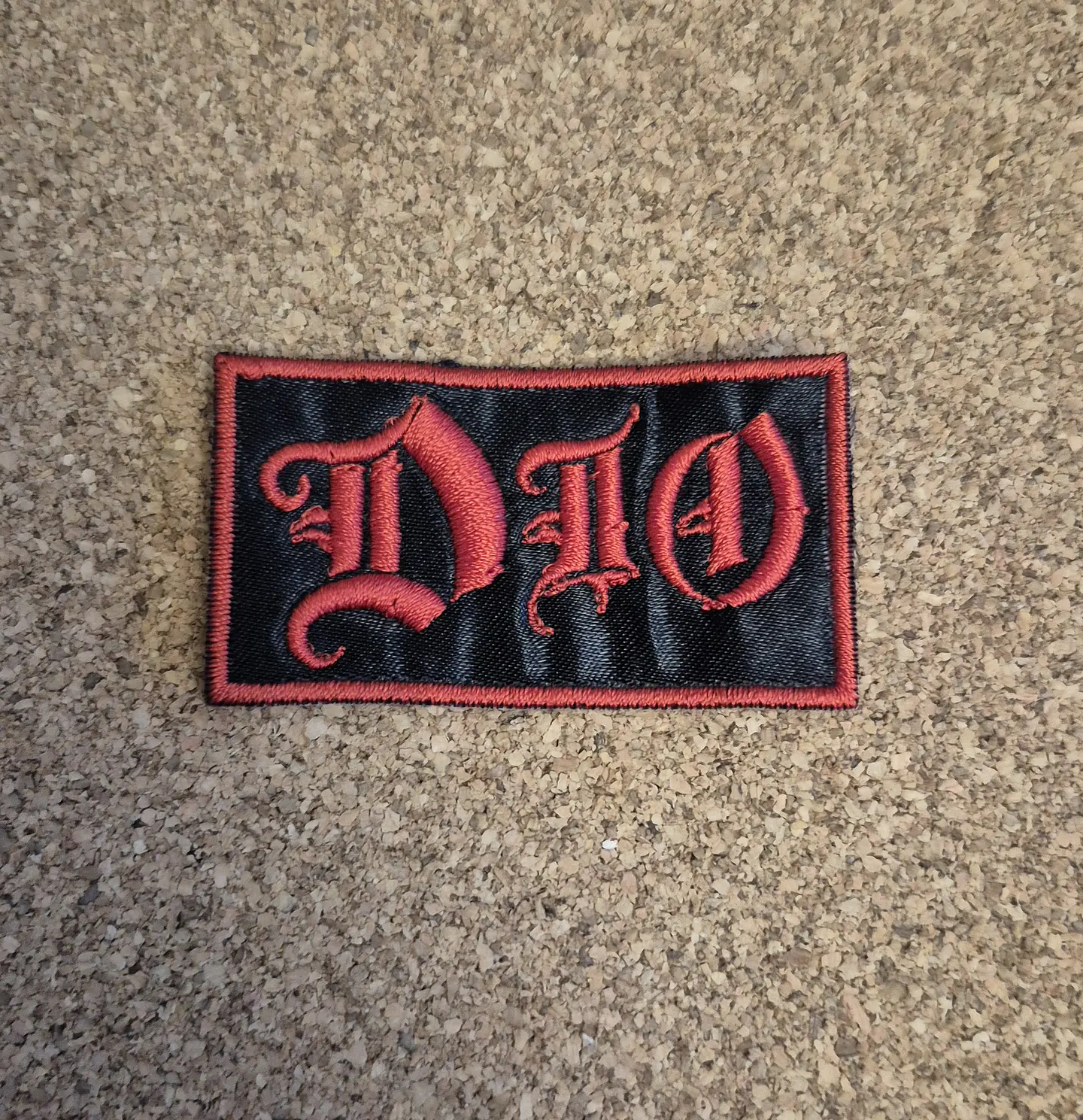 Dio Red Logo Compact Patch (Sew-On / Filler Patch) 1