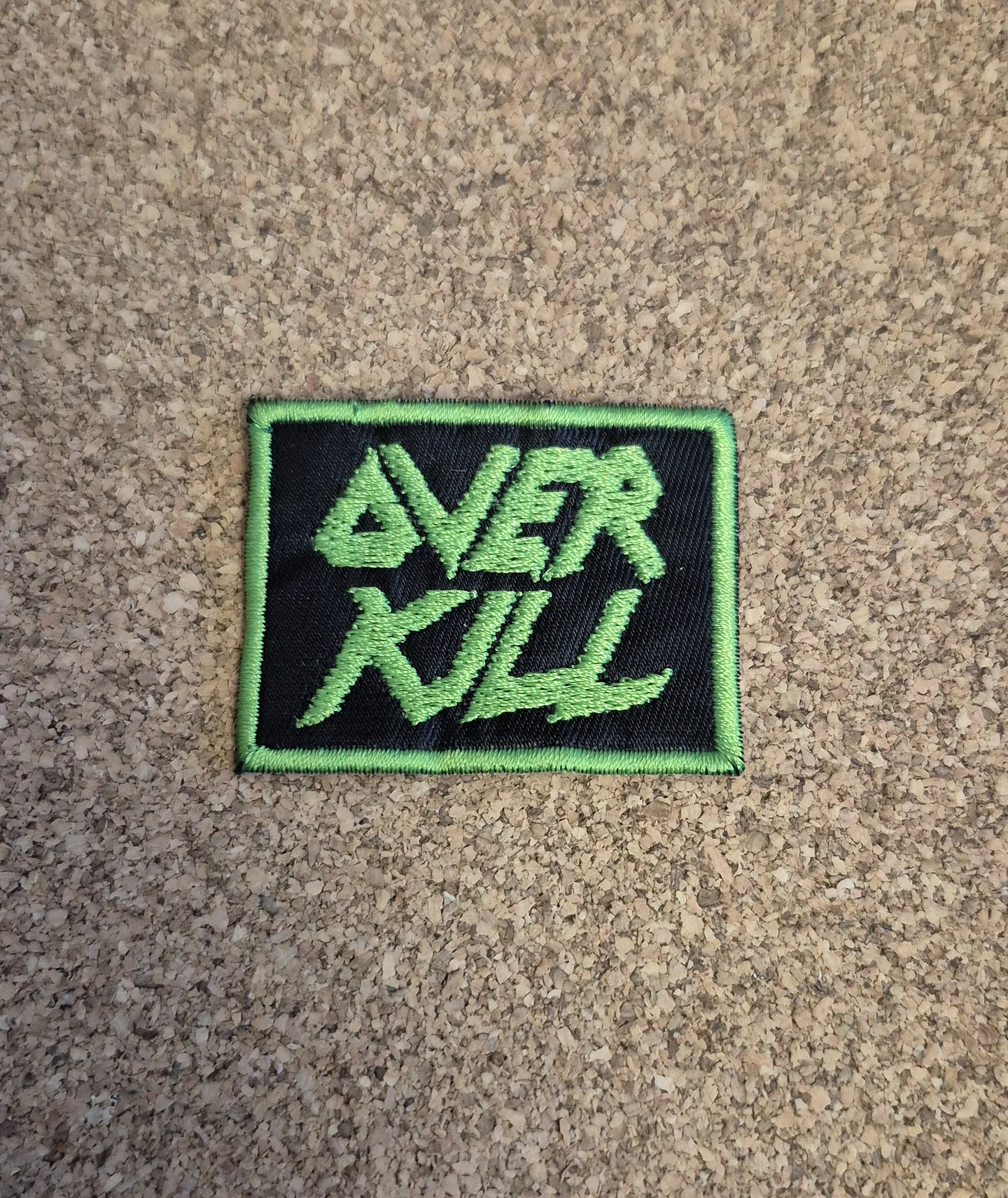Overkill Green Logo Compact Patch (Sew-On / Filler Patch) 1