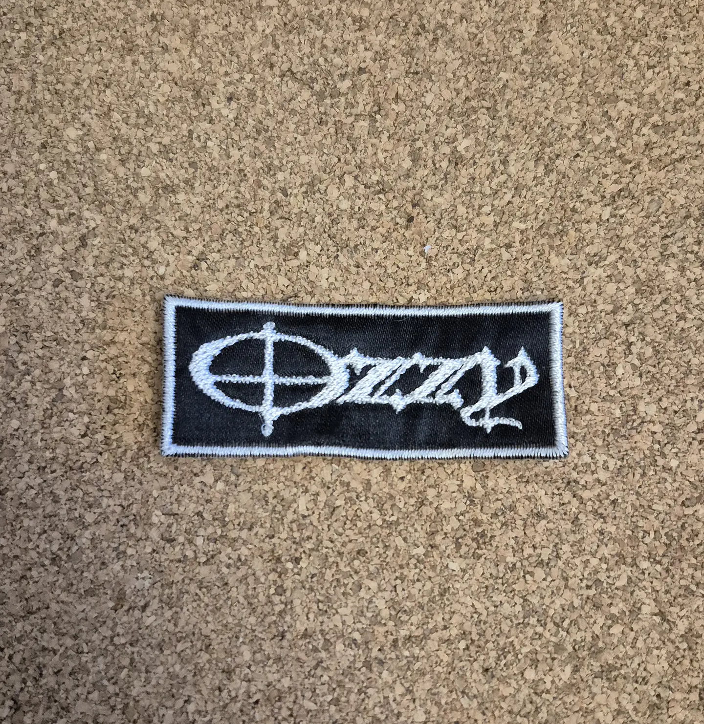 ​Ozzy Osbourne White Logo Compact Patch (Sew-On / Filler Patch) 1