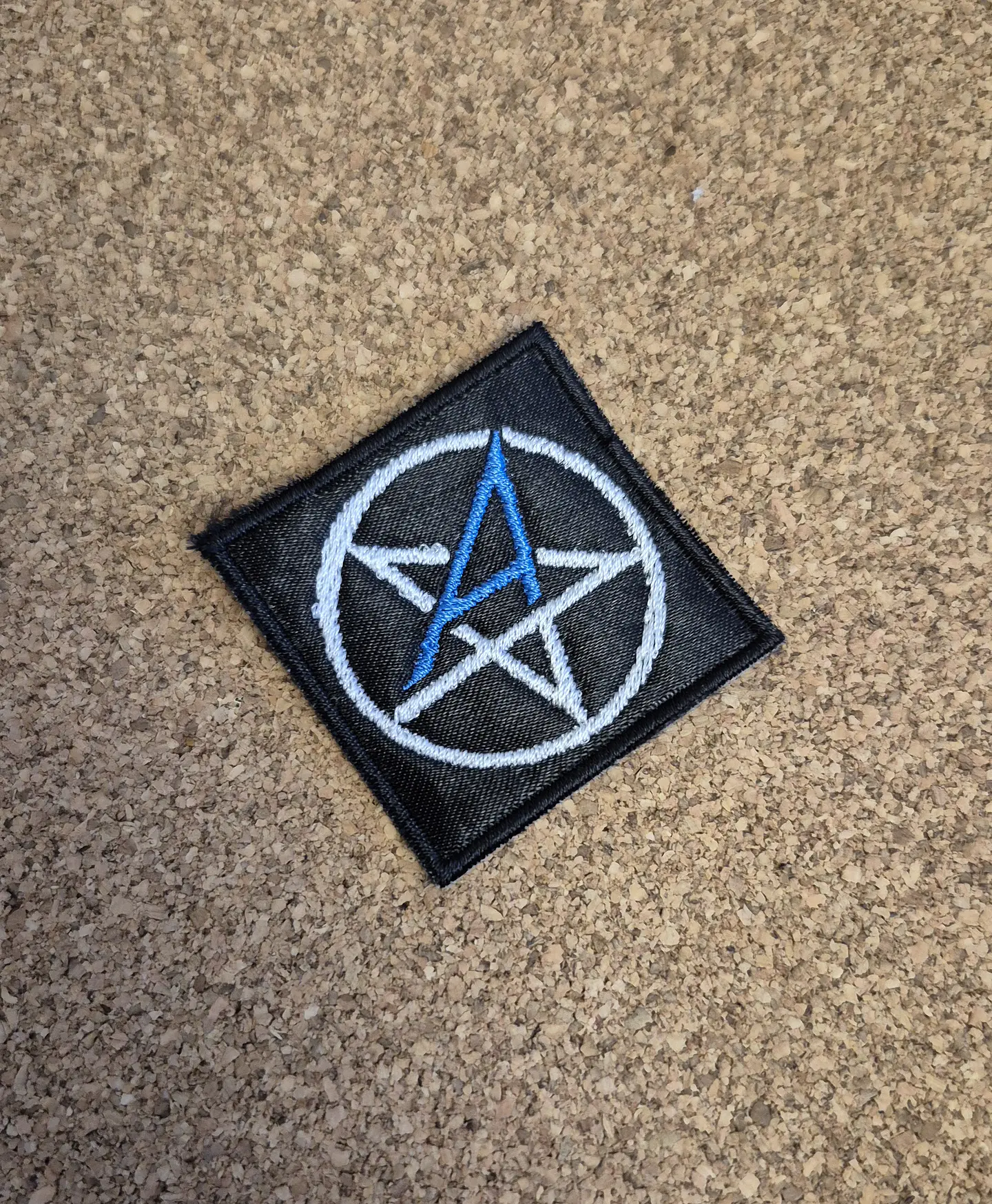Anthrax Blue A Pentagram Compact Patch (Sew-On / Filler Patch) 1