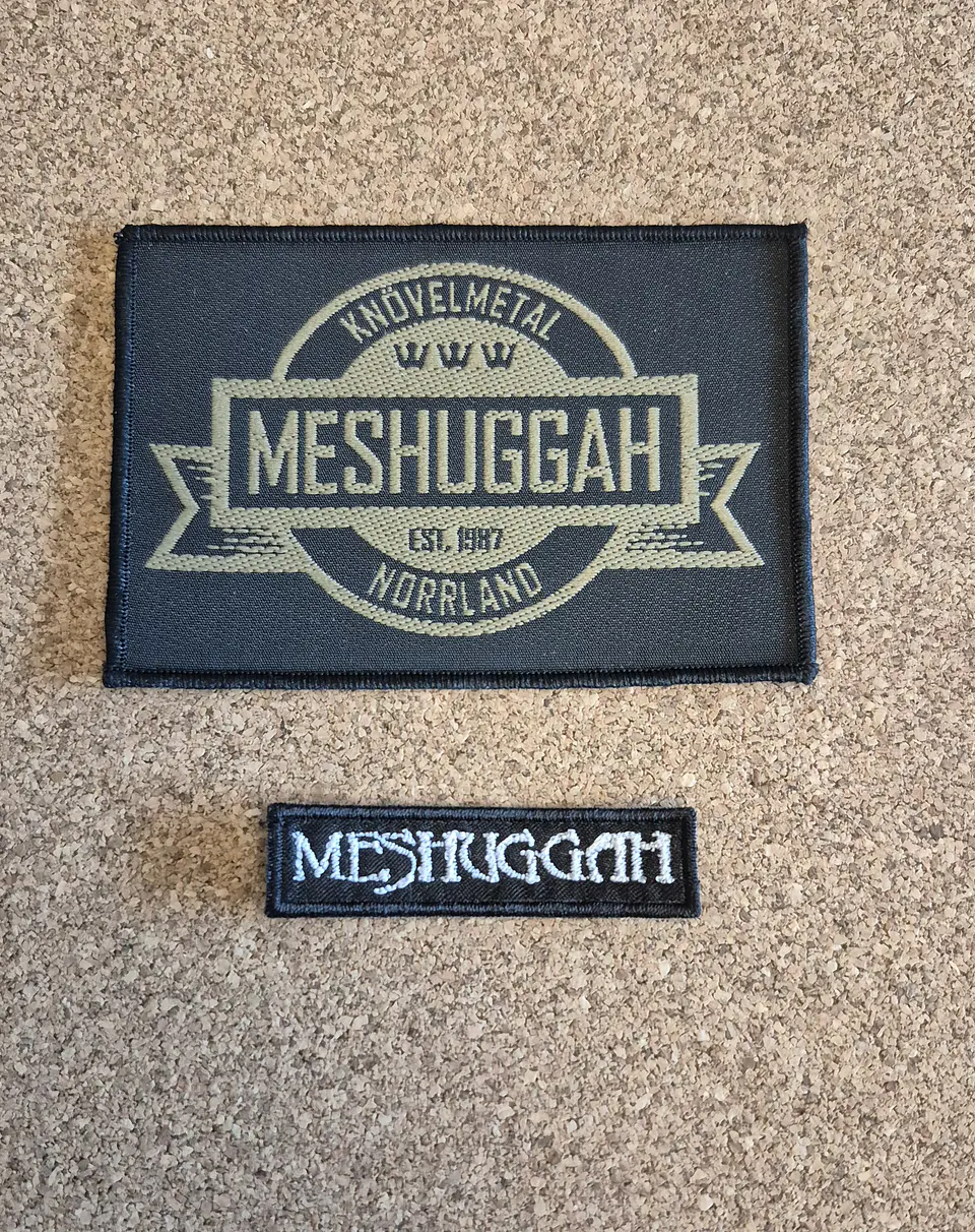 ​Meshuggah Duo Pack: Woven Emblem Patch + Compact Logo Patch (Sew-On) 1
