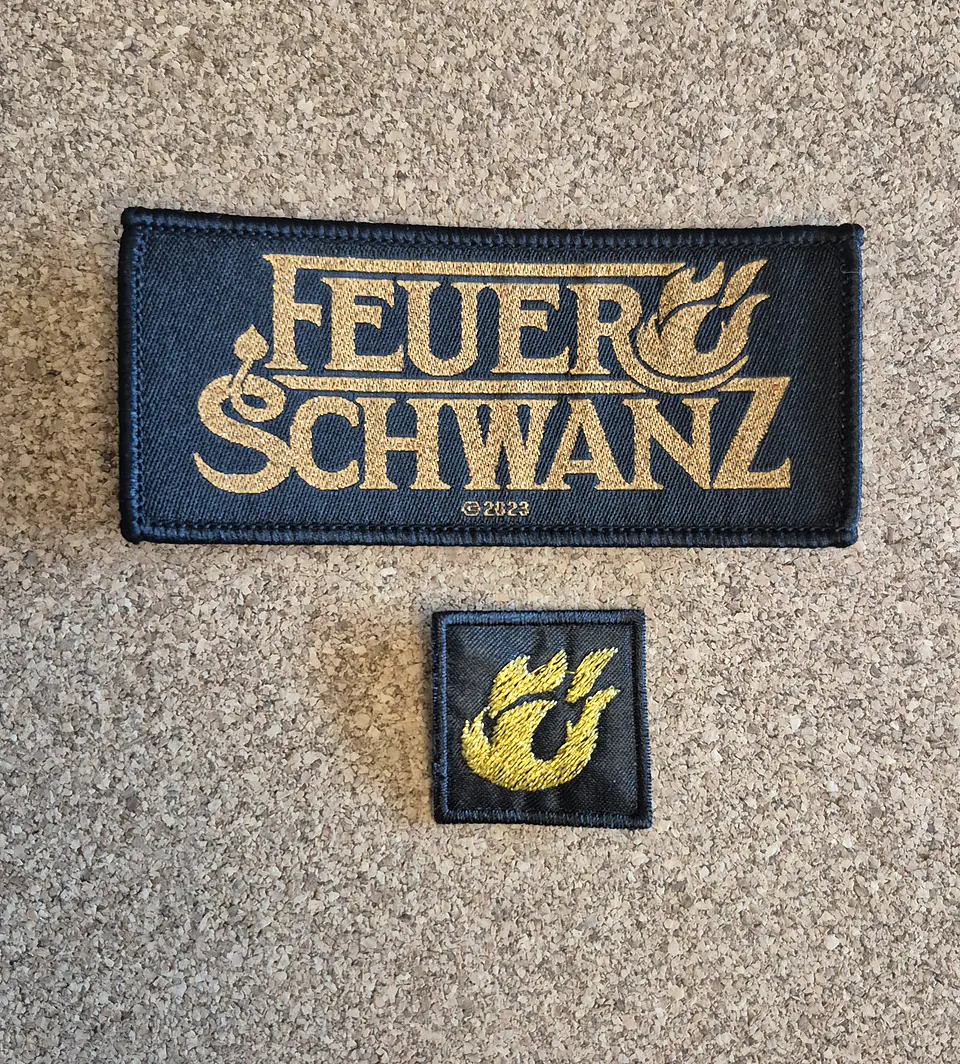 Feuerschwanz Duo Pack: Woven Logo Patch + Compact Symbol Patch (Sew-On) 1