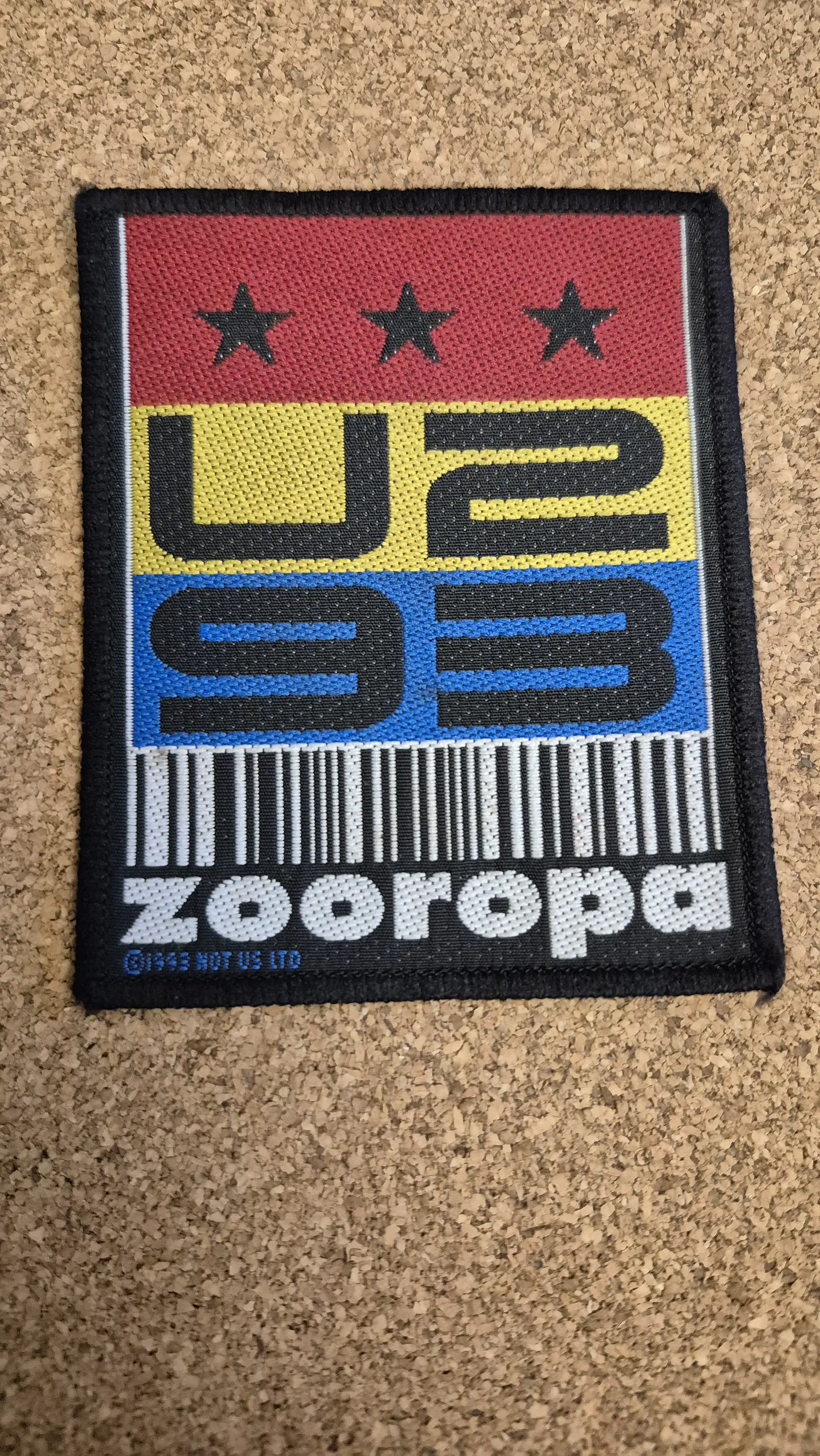 U2 Vintage Woven Patch - Zooropa Tour (1993) 1