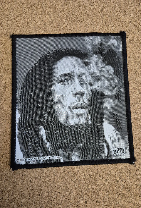 Bob Marley Vintage Patch - Portrait / Smoke (Early 90s UK Import)