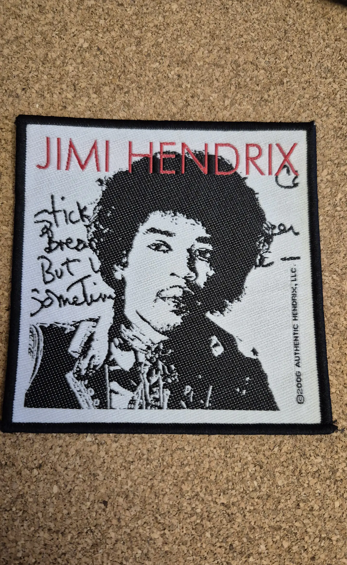 Jimi Hendrix Vintage Woven Patch - Notebook / Handwriting Style (2006) 1